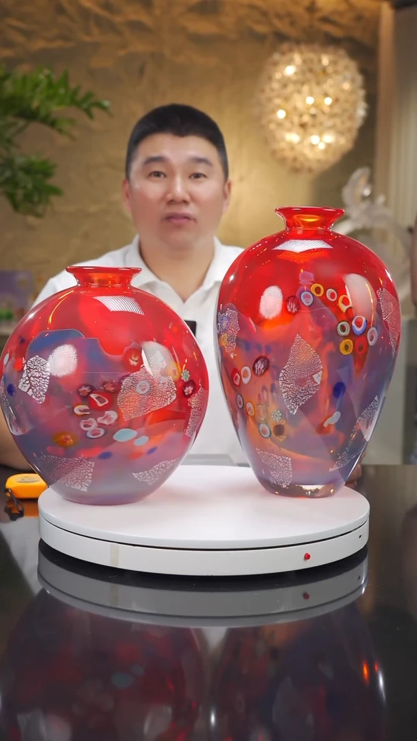 瓷片设计款花瓶一对