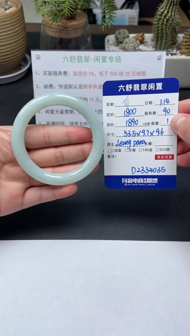 【闪购商品】翡翠手镯未镶嵌D2334035