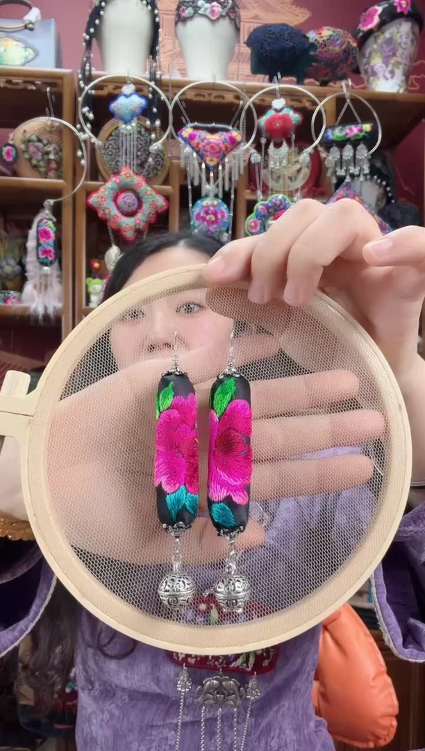 刺绣耳环13甜甜家