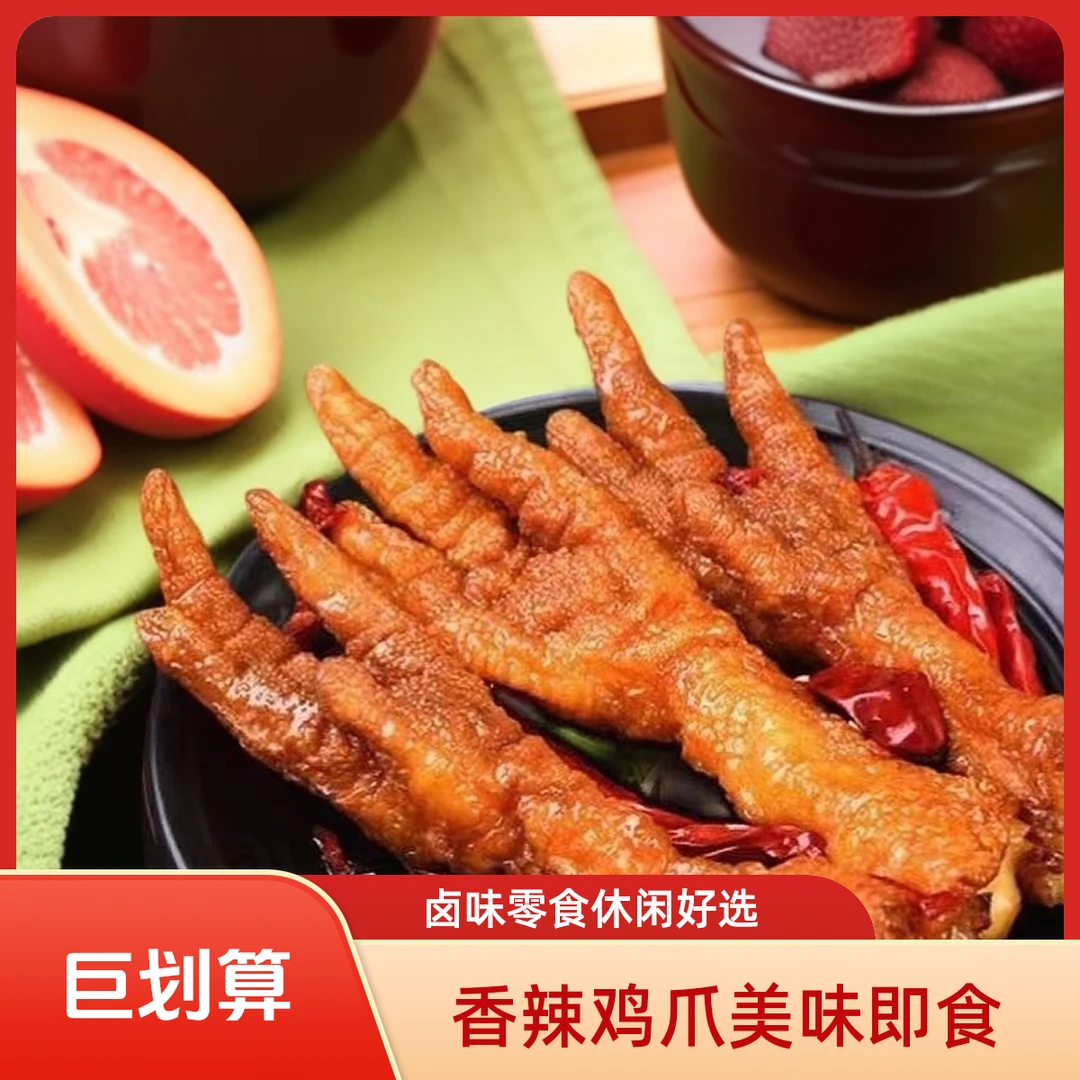【抢30个】虎皮爪子追剧卤味零食夜宵小零食速食虎皮香辣卤香凤爪