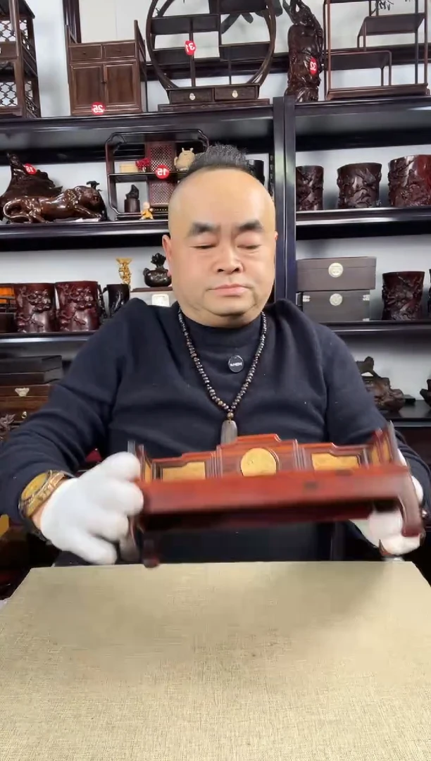木老李红木工艺品466瑕疵