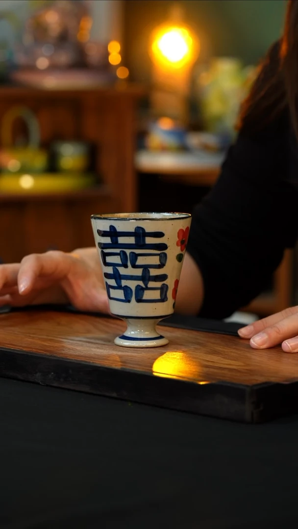 杯手绘心瓷陶瓷浮力