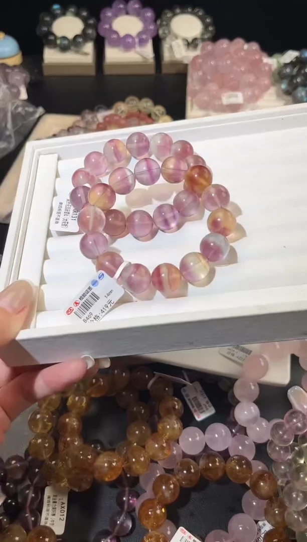 未镶嵌手链萤石多样性发一Q18莫奈花园14mm