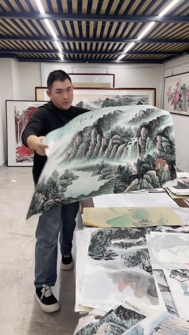 国画融易专属链接-李土庆溪山秀色带证书