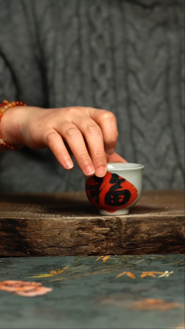 【闪购商品】杯杯釉下彩手工手绘同款陶器