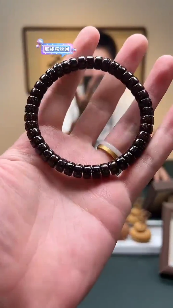 椰蒂手串8mm+ 原生态干磨厚切椰蒂药片单圈