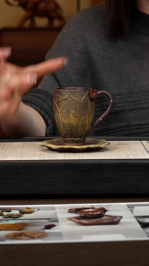 茶壶紫砂【P038】荷叶套具