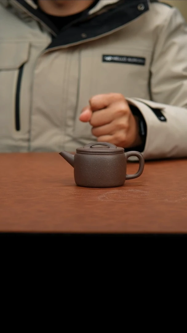 茶壶紫砂紫砂壶微瑕鲨鱼皮汉瓦110cc