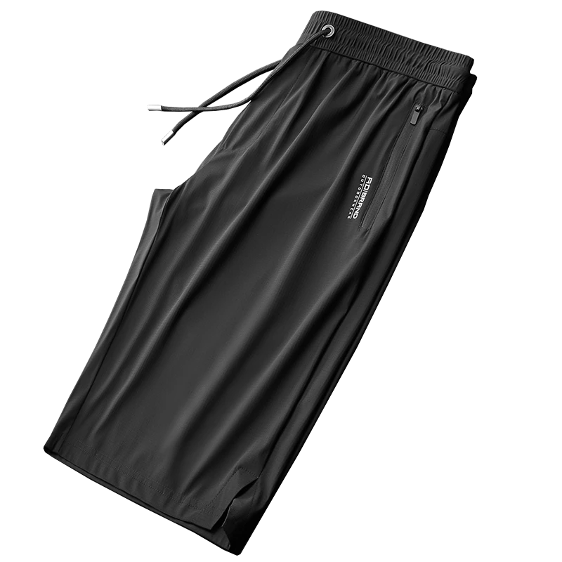 罗尔基那斯高端冰丝夏季超薄款男士短裤直筒大码休闲运动裤五分裤