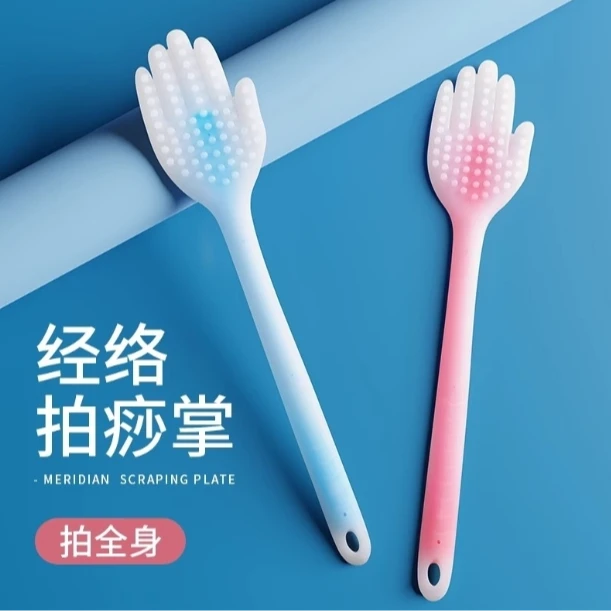 硅胶拍痧板拍打经络棒手掌按摩拍捶背器敲打敲背神器家用养生专用