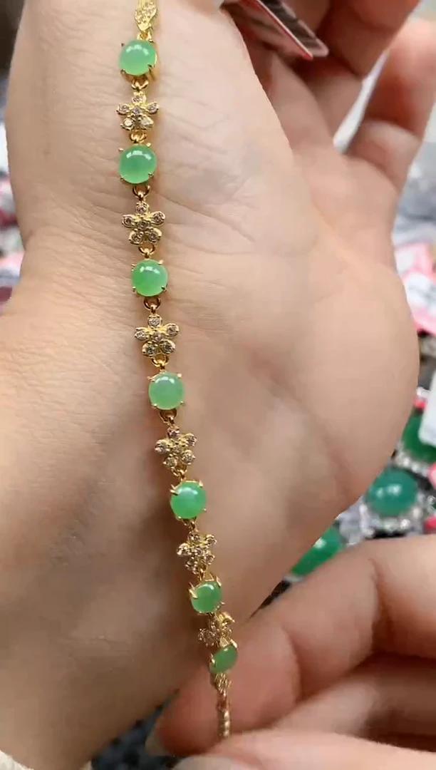 银S925镶嵌戒指翡翠天然A货缅甸翡翠