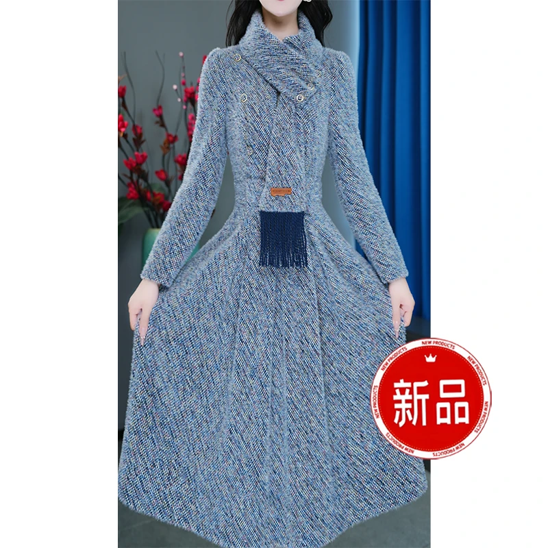 洋气收腰女装显瘦气质长袖时尚裙子连衣裙