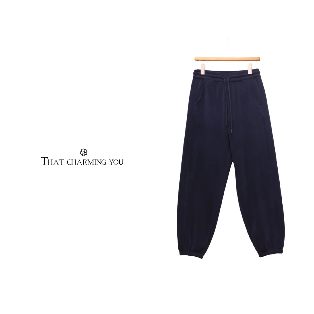 WAWA【轻轻绒语】摇粒绒束口松紧腰可机洗保暖休闲裤KZ-K113