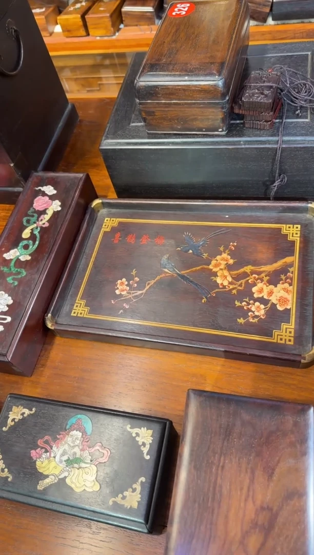 木喜鹊登梅铜角茶盘128.888888