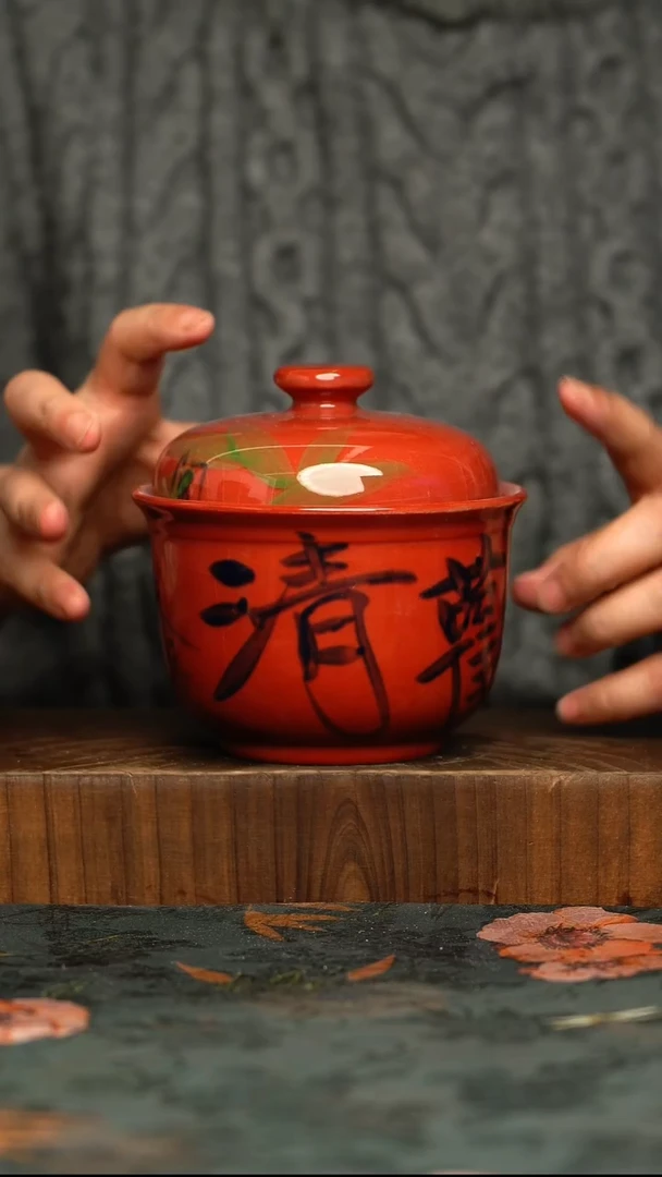 杯釉下彩手工手绘同款陶器