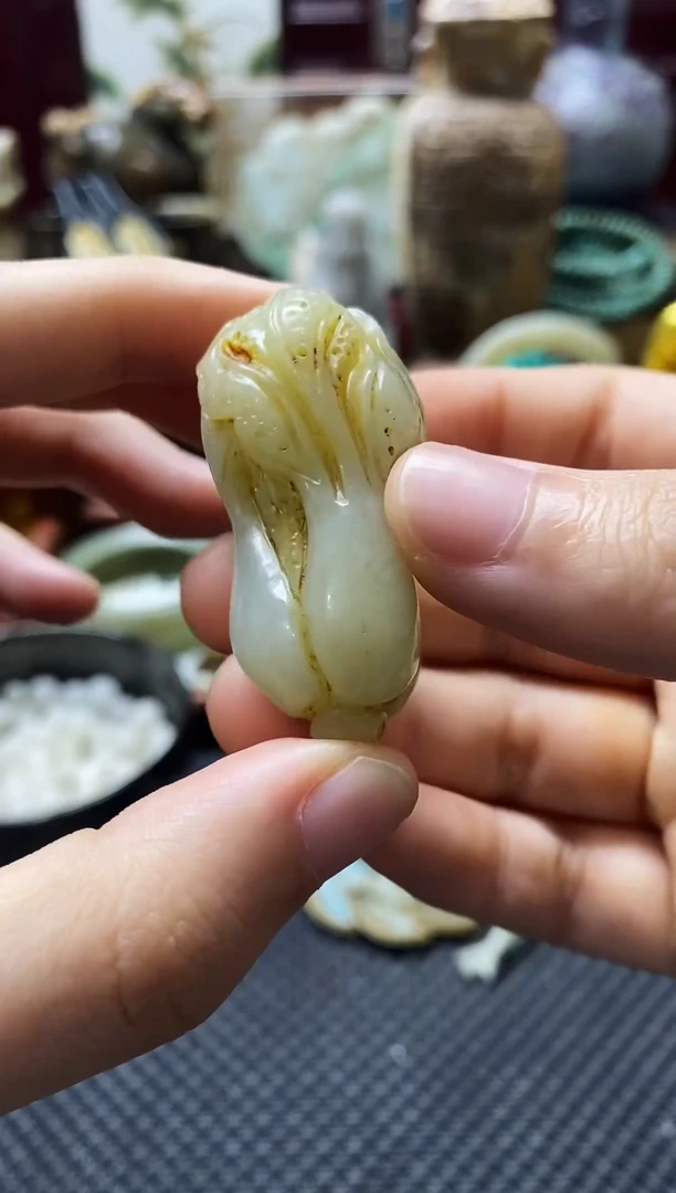 未镶嵌和田玉挂件白菜