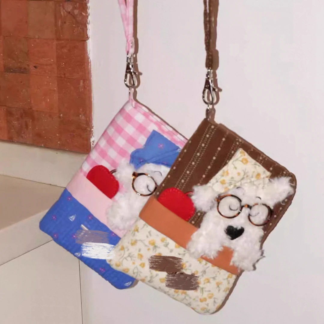 晚安《哈哈》小狗护照夹-旅行便携收纳卡包零钱包证件包D2