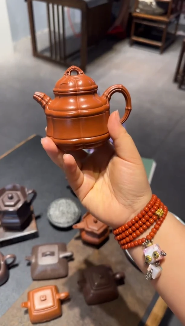 茶壶紫砂海棠竹鼎