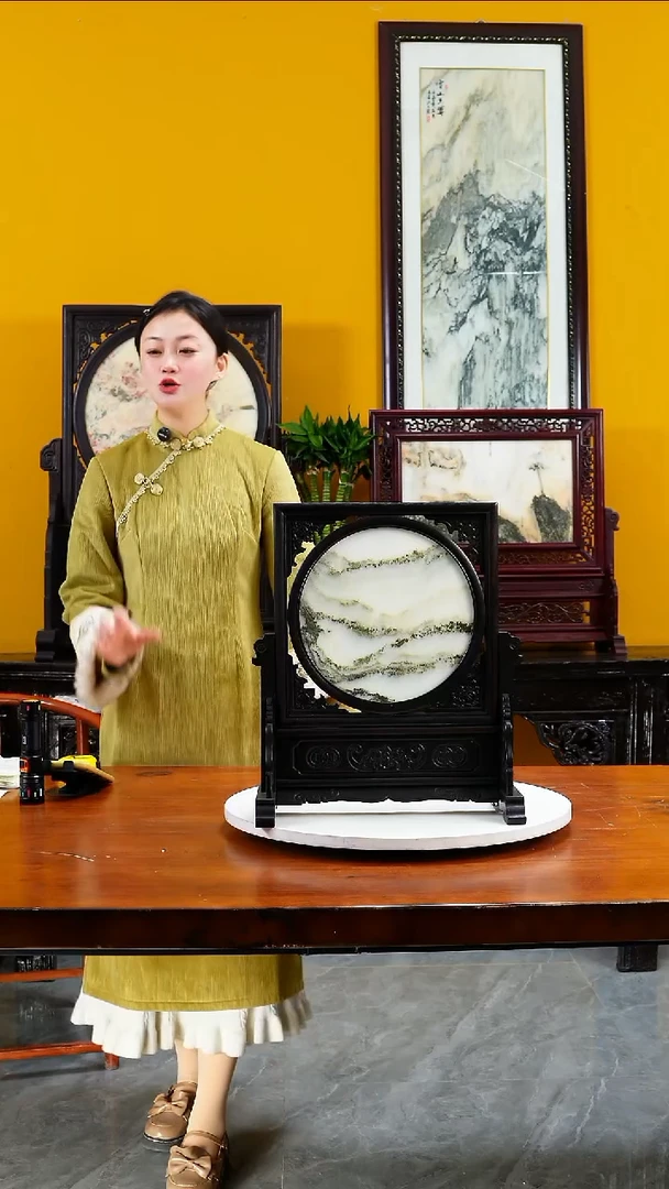 石材天然大理石画摆件