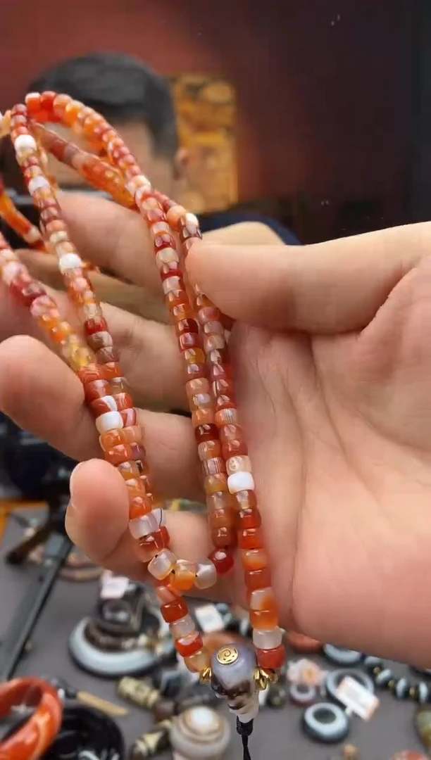 玛瑙/玉髓颈饰未镶嵌-1114 -35 颜色状态多样性发