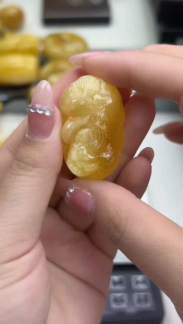 裸石琥珀未镶嵌天然琥珀蜜蜡吊坠