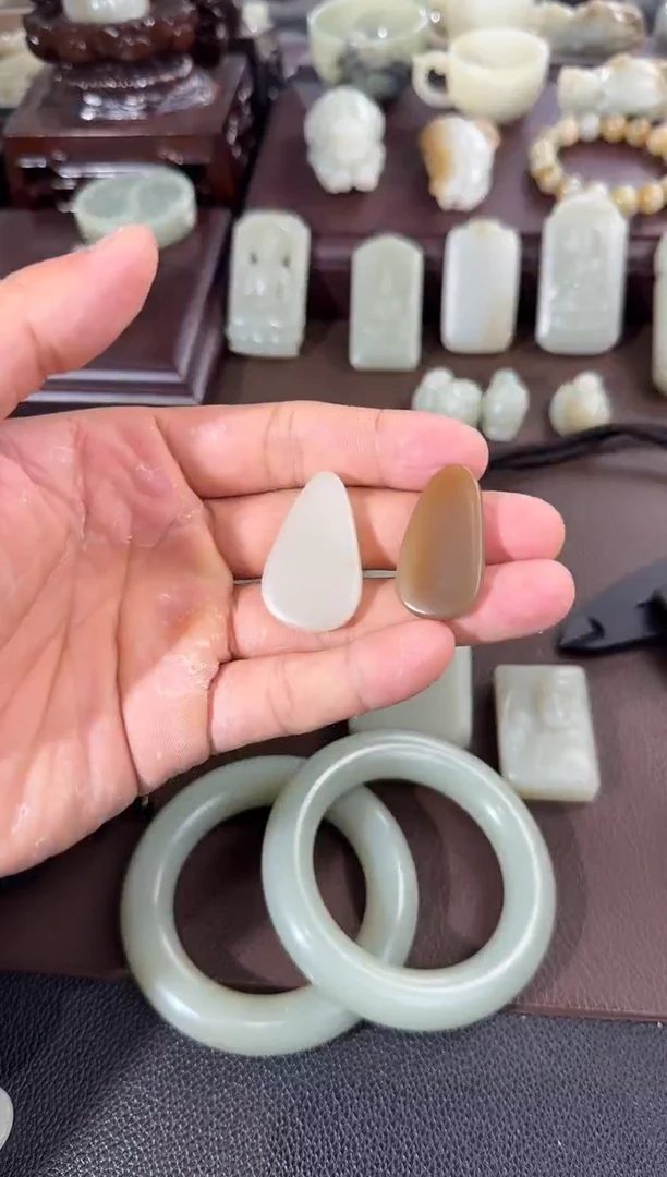 吊坠(不含链)未镶嵌和田玉麻*1