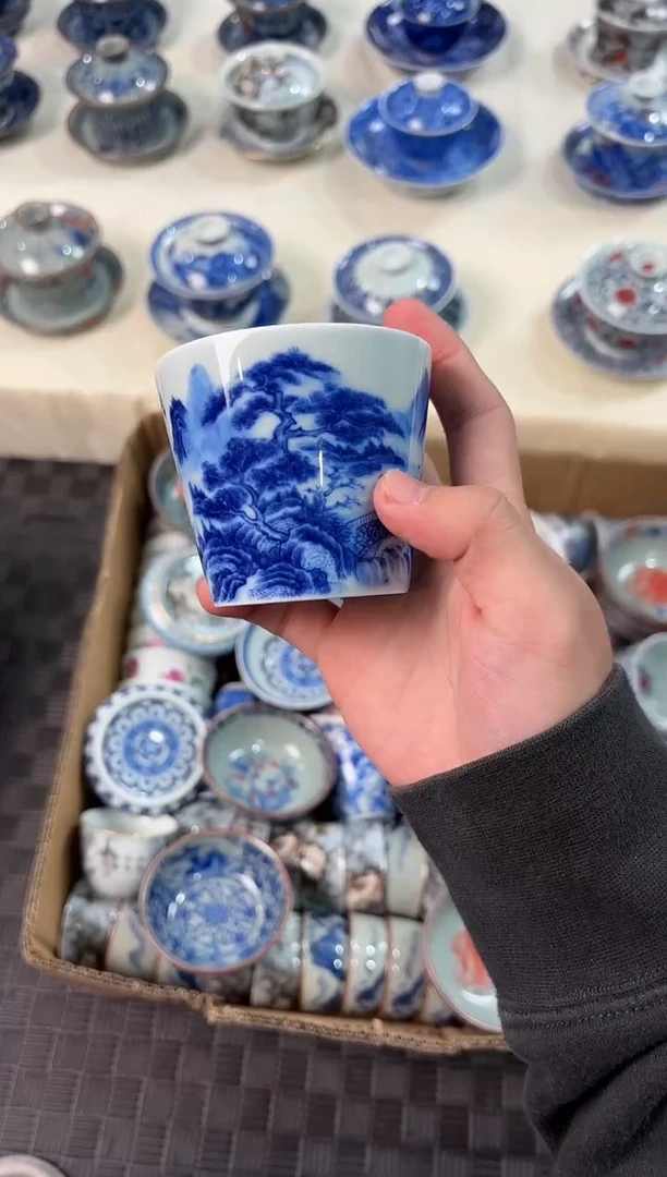 其他瓷景德镇陶瓷茶具清流圣境可乐杯