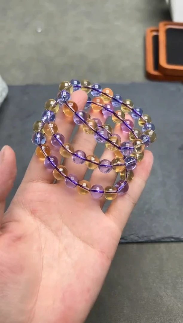 未镶嵌手串水晶玻利维亚紫黄晶