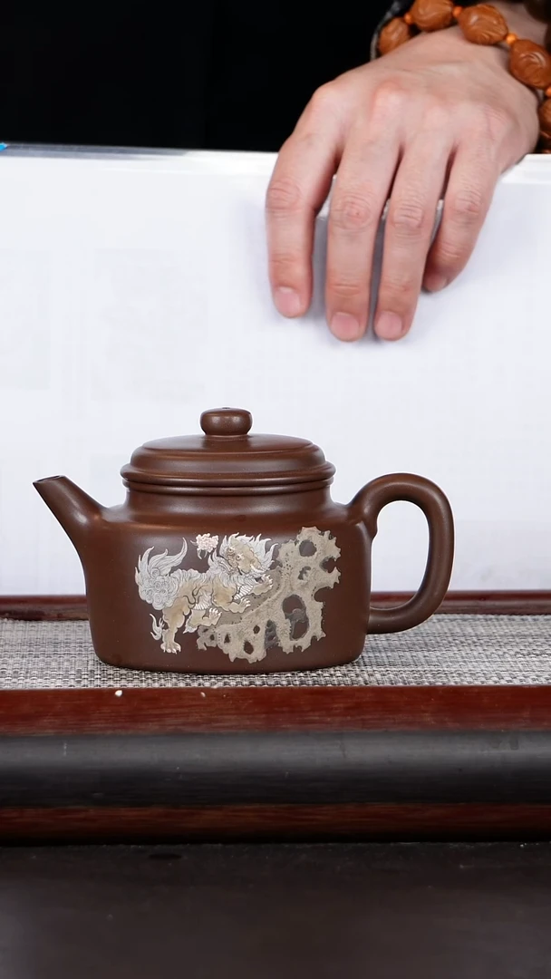 【闪购商品】紫砂茶壶德钟紫泥420CC