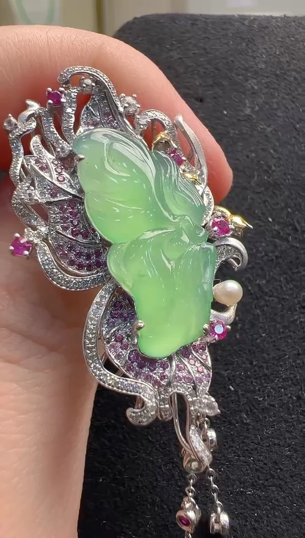 【闪购商品】翡翠吊坠(不含链)18K金镶嵌多样性发货拍一发一