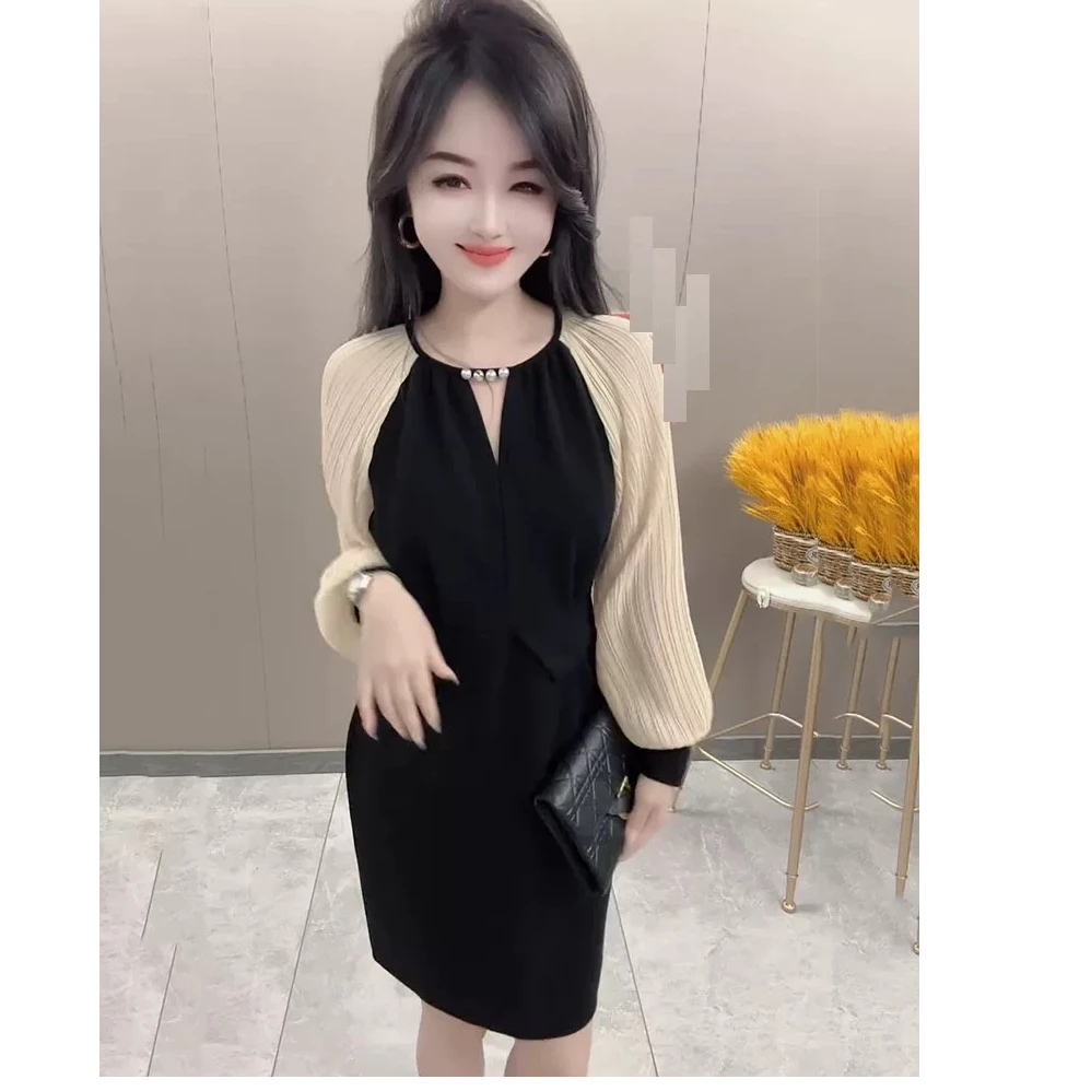 春季新款轻奢减龄修身连衣裙遮肉显瘦连衣裙