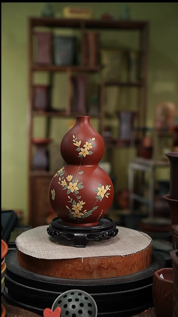 紫砂花盆紫砂花盆葫芦+s