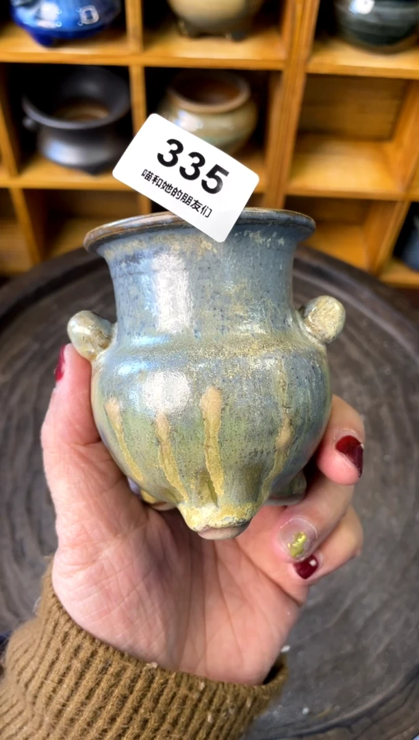 【闪购商品】陶335 内口5【喵喵团圆多肉盆】