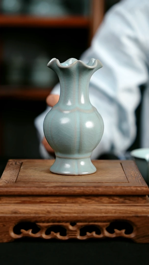 摆件陶青霁汝窑仿古釉  111