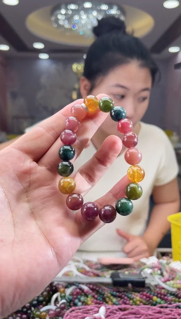 /未镶嵌碧玺11mm+碧玺单圈多样性发货