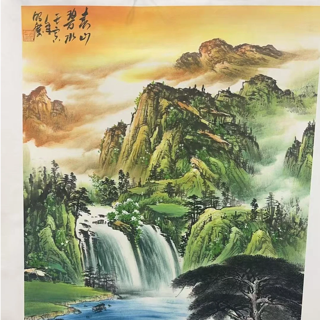 国画作品-徐明庆-四尺整张-春山碧水