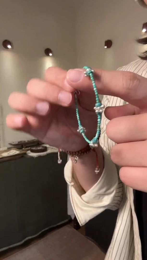 无925银绿色手链11111