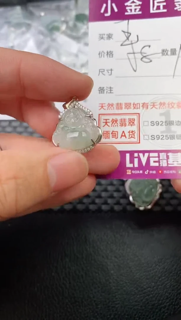 翡翠银S925镶嵌颈饰玉****园·