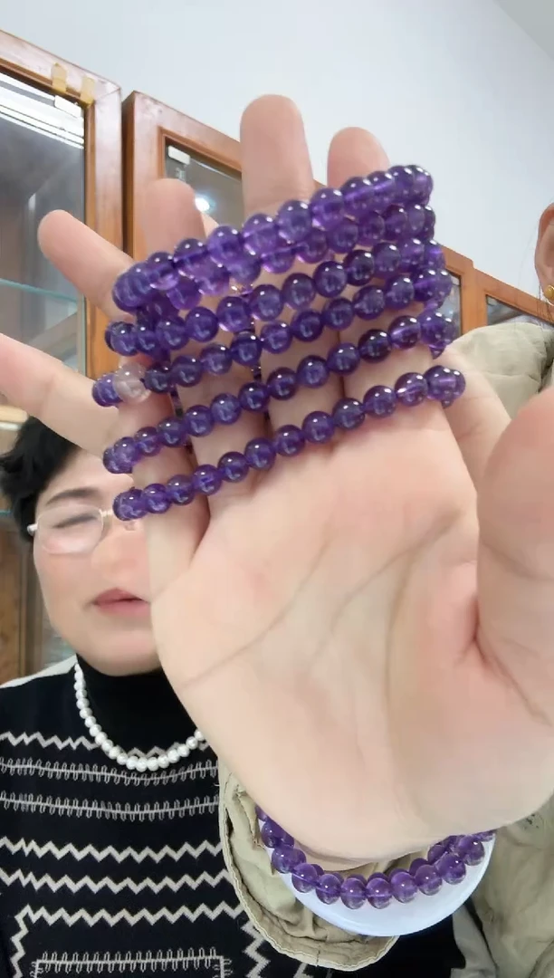 未镶嵌手链紫晶卡7左右单圈紫水晶手链多样性发一件