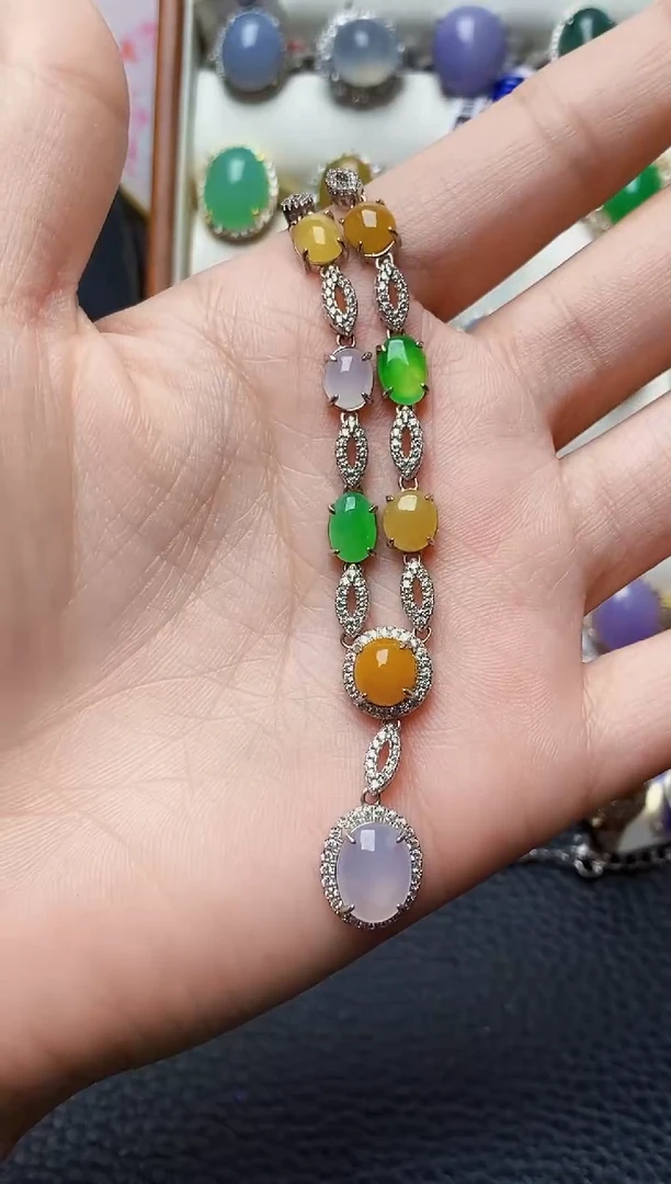 银S925镶嵌戒指翡翠3475