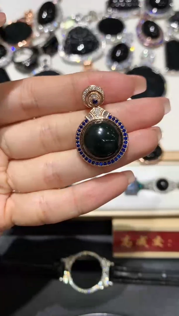 【闪购商品】翡翠吊坠(不含链)银S925镶嵌29多人多样性随机发货1件