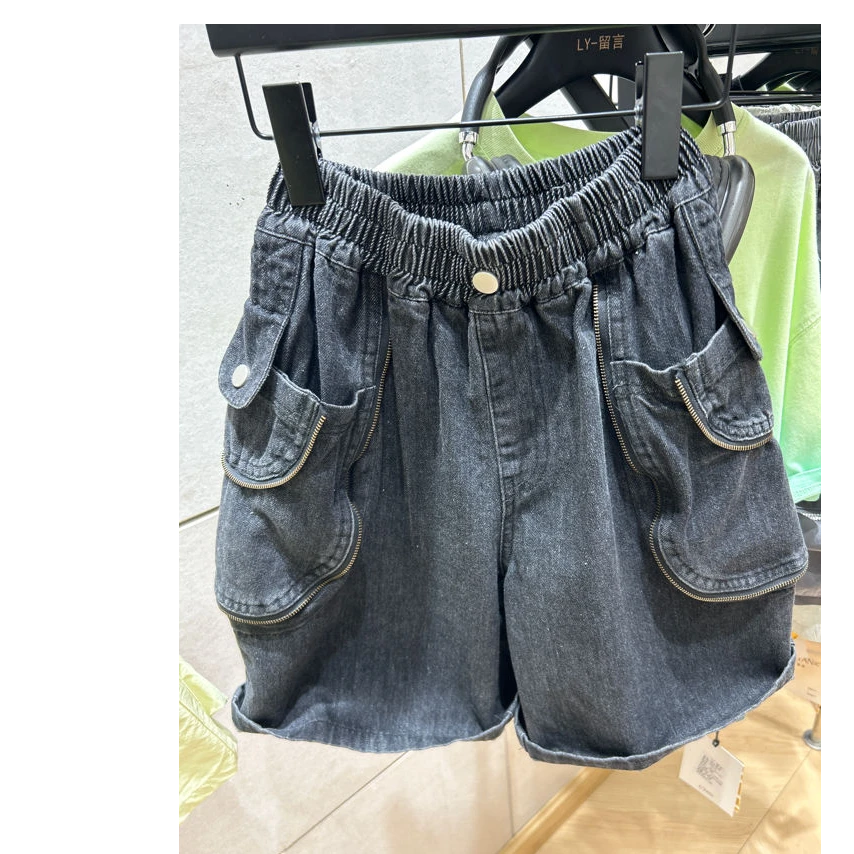 【杨少华服饰】新款夏季中大童时尚高街夏款百搭百搭短裤韩版98018