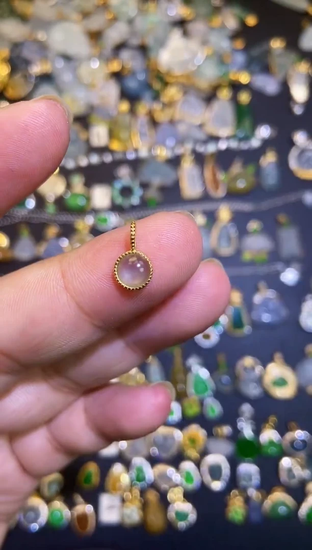 翡翠银S925镶嵌吊坠(不含链)1