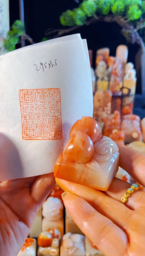 老挝石印石手工篆刻《舒卷江山图画,应答龙鱼悲啸,不暇顾诗愁》