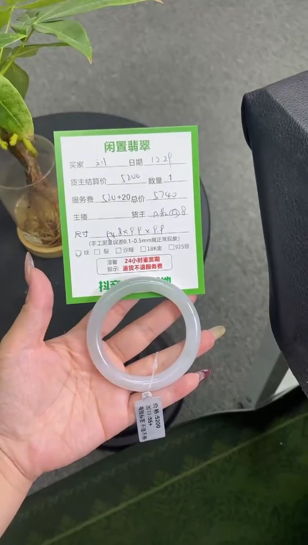 未镶嵌手镯翡翠刘*花手镯