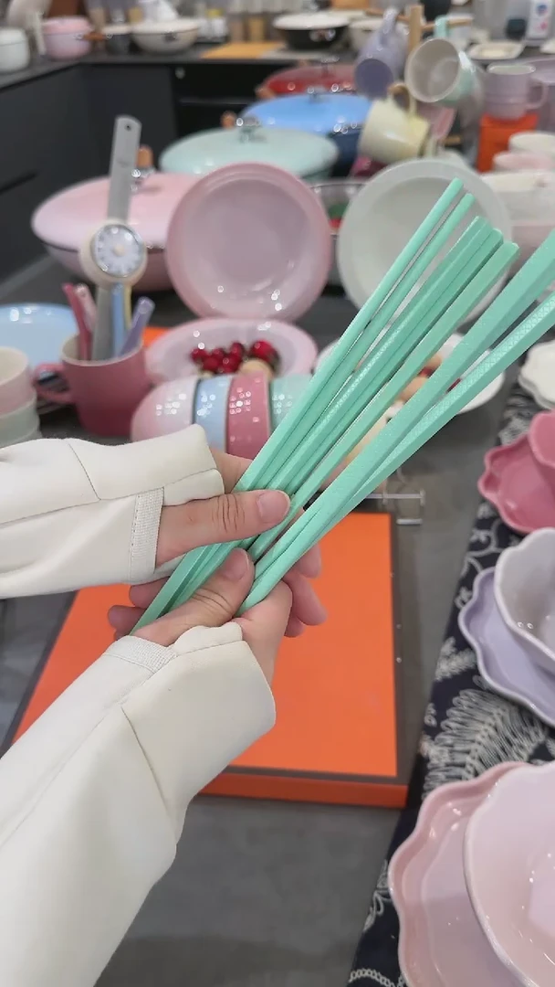 【闪购商品】瓷筷子SPS6双盒装-孔雀青