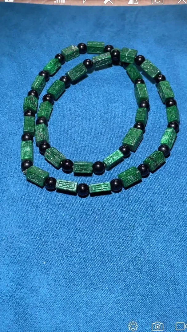 【闪购商品】定制翡翠未镶嵌XJ花青珠链