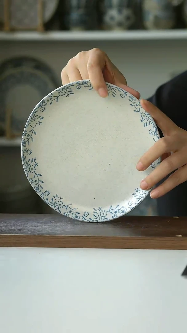 无Hitable冰湖蓝早餐盘18.5cm@4-2@