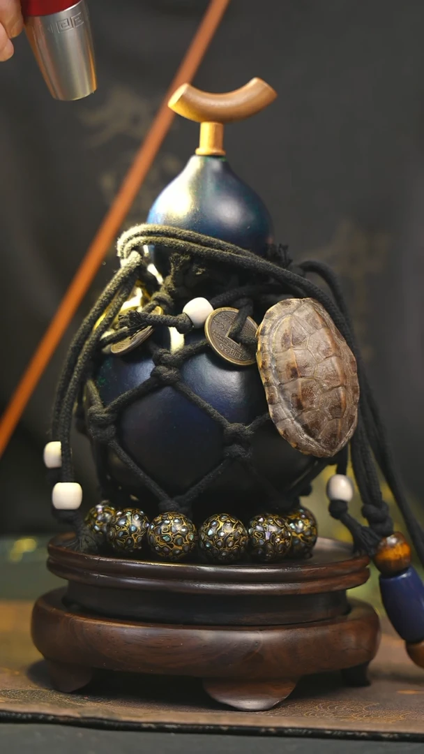 【闪购商品】YO173漆艺酒葫芦不包手串及旋转底座