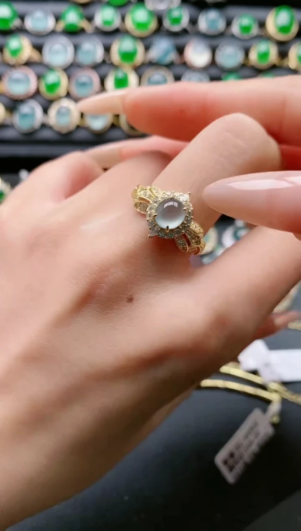 【闪购商品】翡翠戒指银S925镶嵌1111111